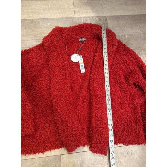 Joseph A. Red Textured Open Front Cardigan Jacket 3X Soft & Cozy Womens NEW - Picture 2 of 8